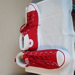 Red Converse All Star Mid Top